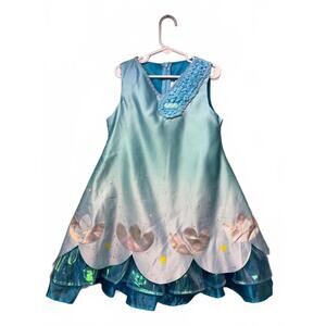 Trolls Girl's Blue Dress Costume Iridescent Details 4-6X